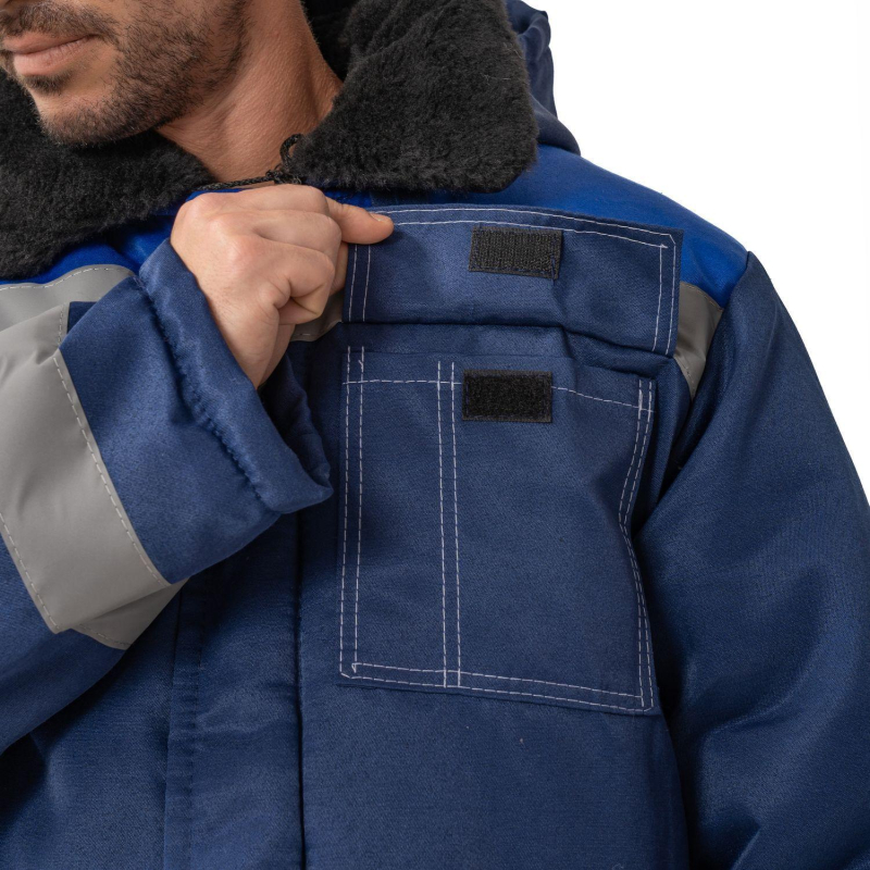 Куртка рабочая зимняя муж з32-КУ син/вас смес 64-66/182-188 (Арсенал-СП) - фото 15