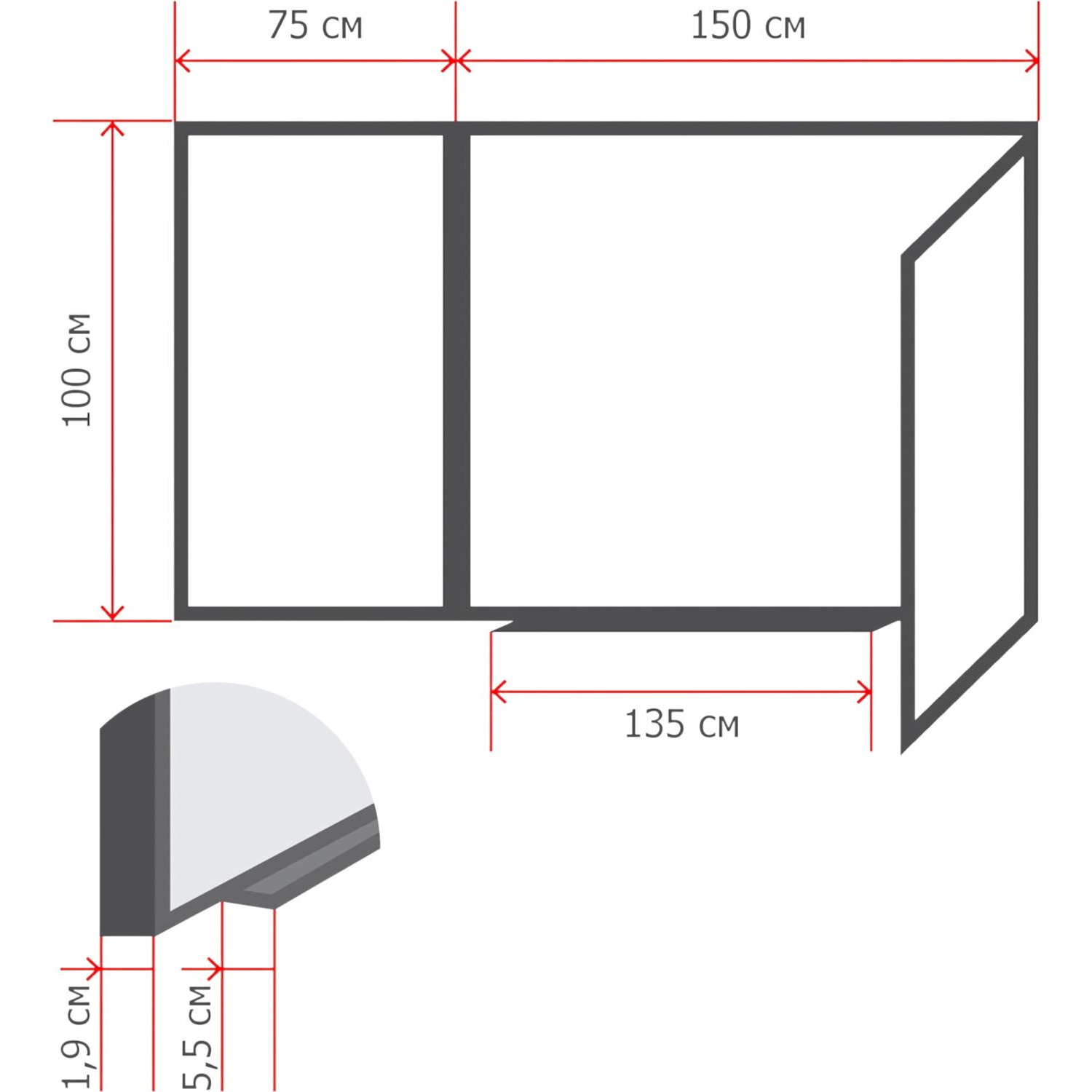 Доска магнитно-меловая Attache Loft комбин. 3-эл.100x300 (2-ств)черный(бел) - фото 2
