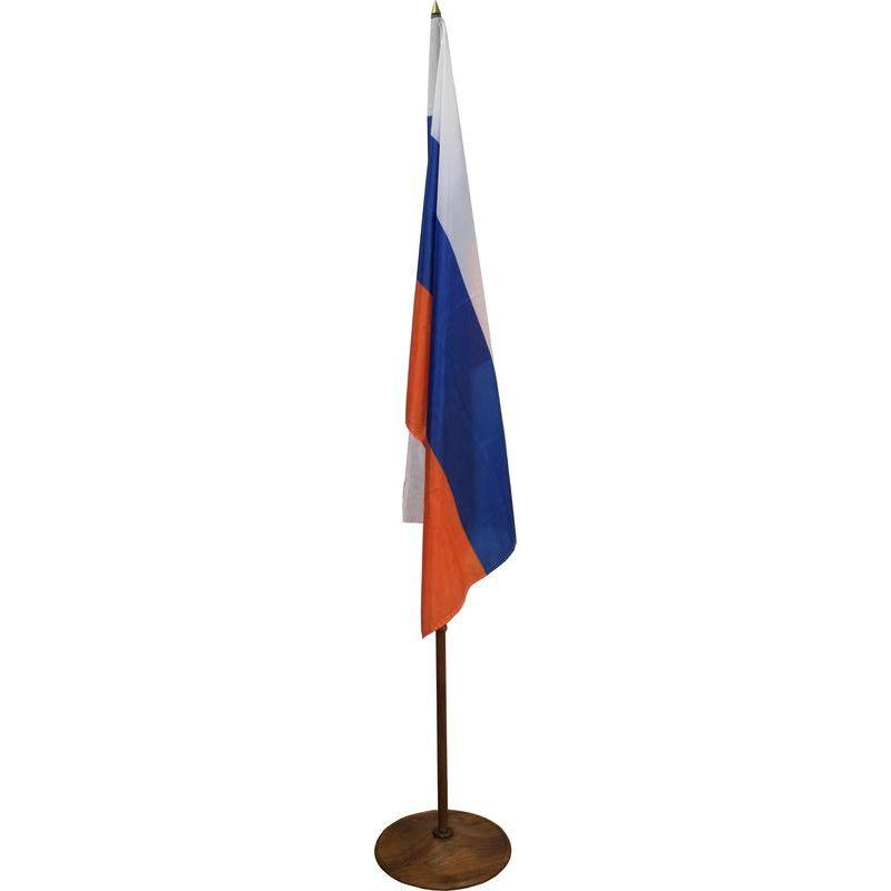 Флаг TI_напольный России, текстура дерева, вишня - фото 1