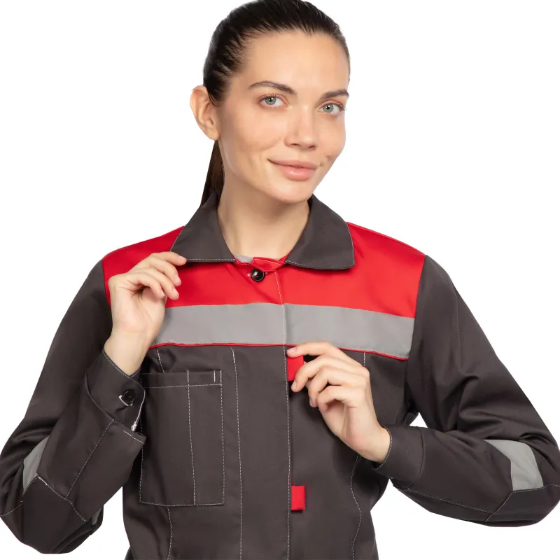 Костюм летний жен. л20-КБР сер/красн (р.48-50) 158-164 (Арсенал-СП) - фото 9