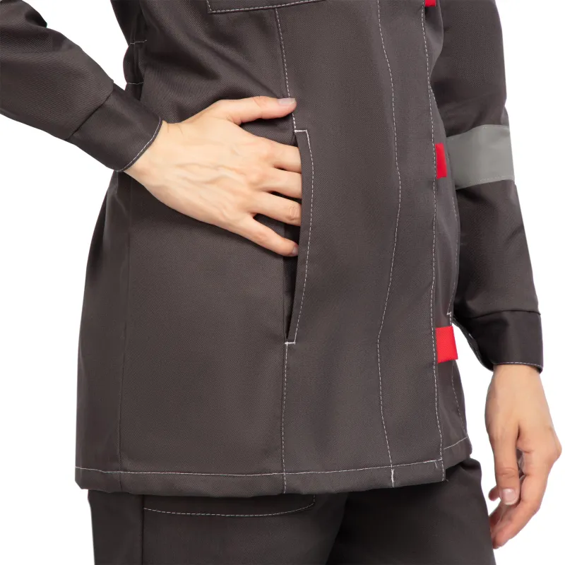 Костюм летний жен. л20-КБР сер/красн (р.48-50) 158-164 (Арсенал-СП) - фото 13