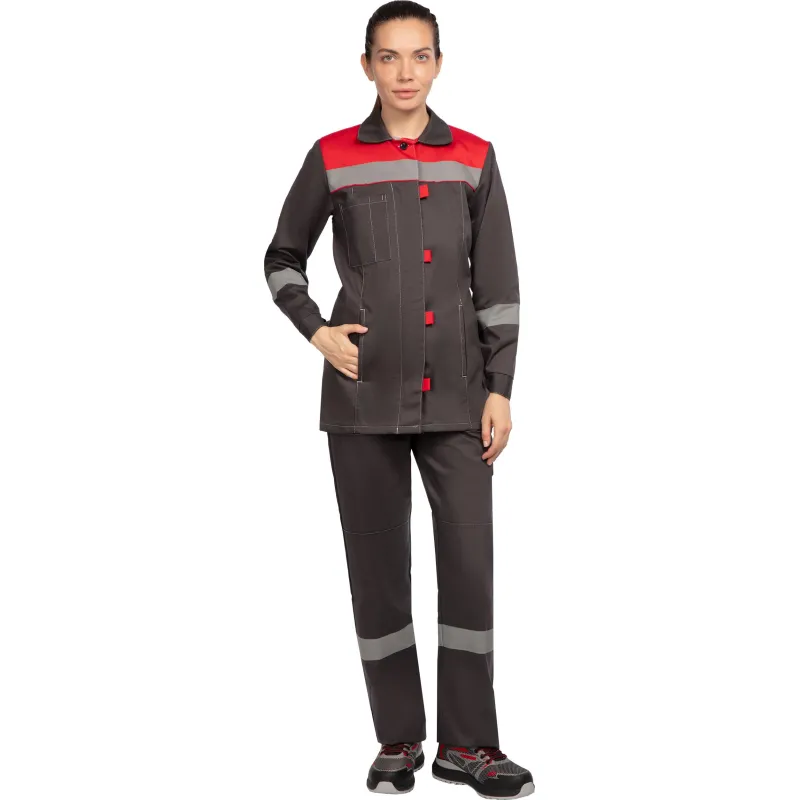 Костюм летний жен. л20-КБР сер/красн (р.60-62) 158-164 (Арсенал-СП) - фото 17