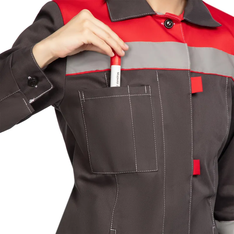 Костюм летний жен. л20-КБР сер/красн (р.48-50) 170-176 (Арсенал-СП) - фото 12