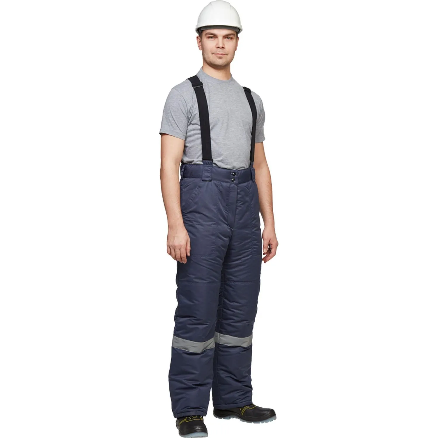 Брюки рабочие зимние муж. з28-БР син (р.56-58)170-176 - фото 3