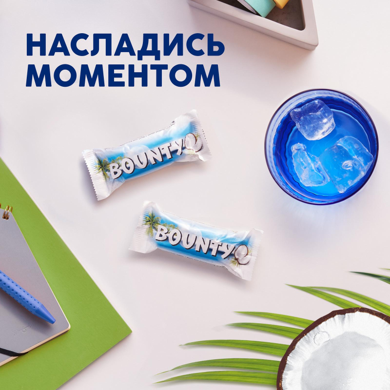 Шоколадный батончик Bounty с мякотью кокоса, 1кг - фото 7