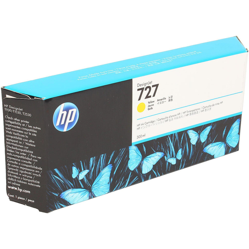 Картридж струйный HP 727 F9J78A жел. для DJ T1500/1530/920/930/2530 - фото 1