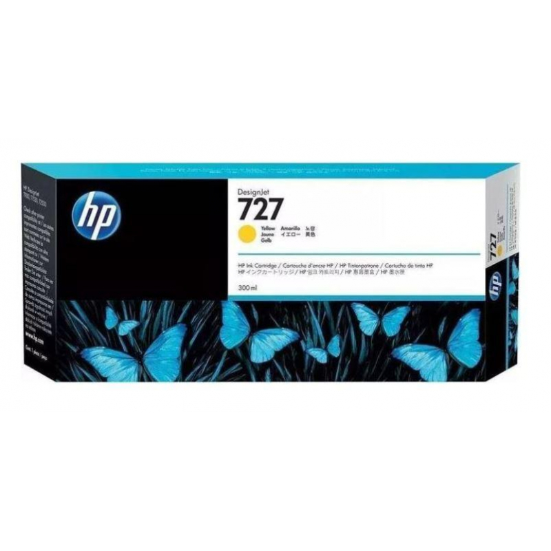Картридж струйный HP 727 F9J78A жел. для DJ T1500/1530/920/930/2530 - фото 4