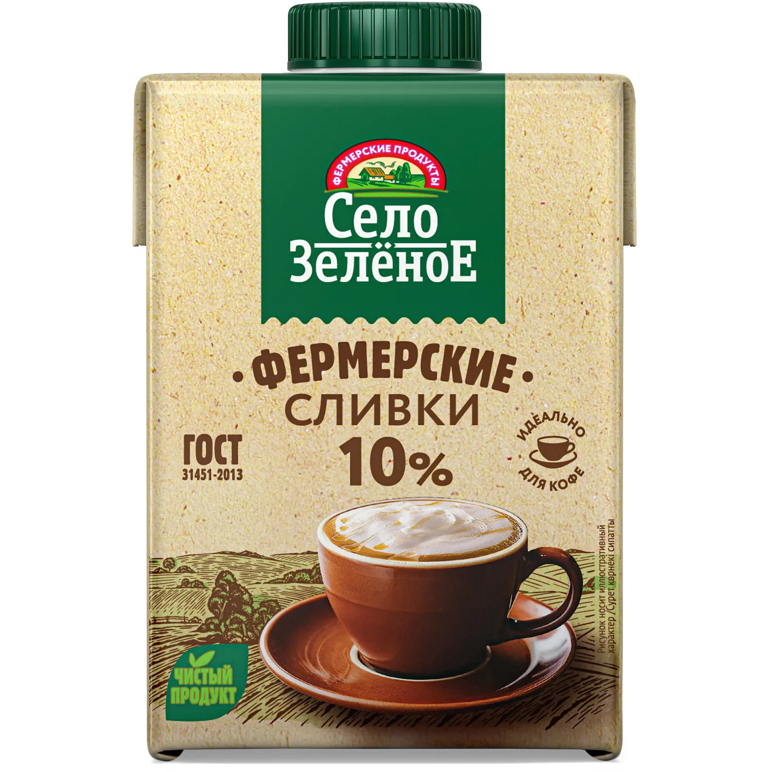 Сливки Стерил 10% 0,5кг Село Зеленое - фото 2