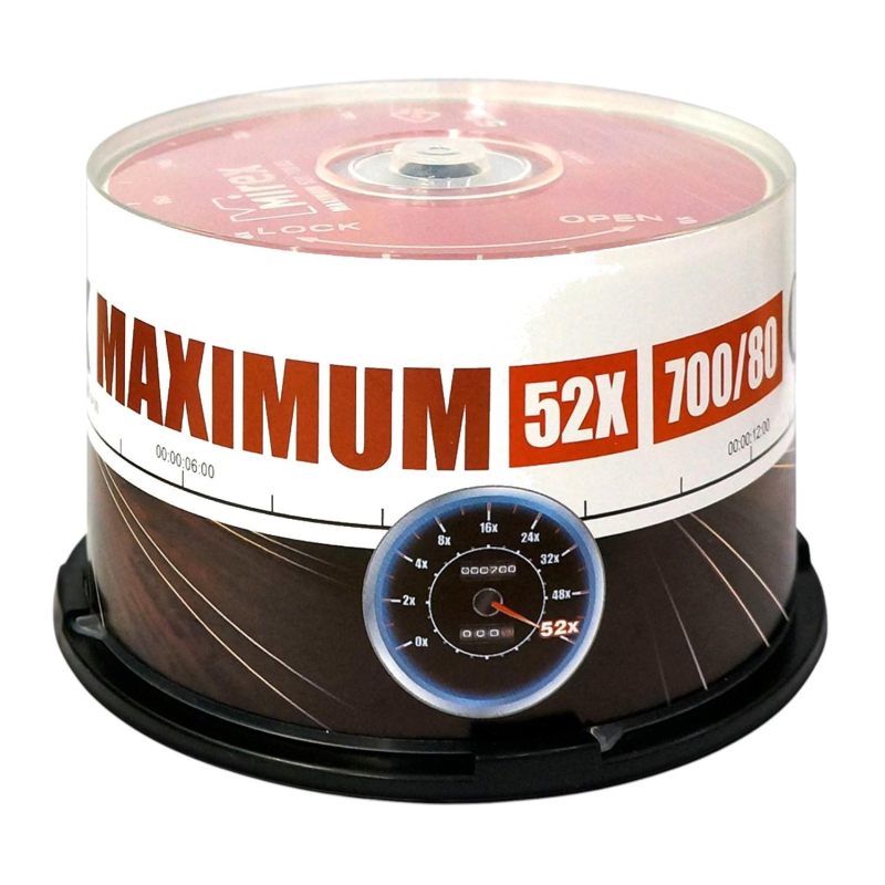 Носители информации CD-R, 52x, Mirex Maximum, Cake/50, UL120052A8B - фото 1