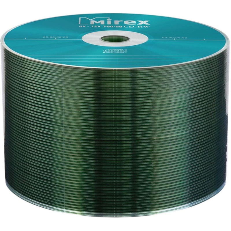 Носители информации CD-RW, 4x-12x, Mirex, Bulk/50, UL121002A8T - фото 1