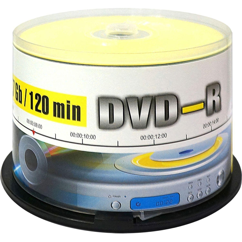 Носители информации DVD-R, 16x, Mirex, Cake/50, UL130003A1B - фото 1