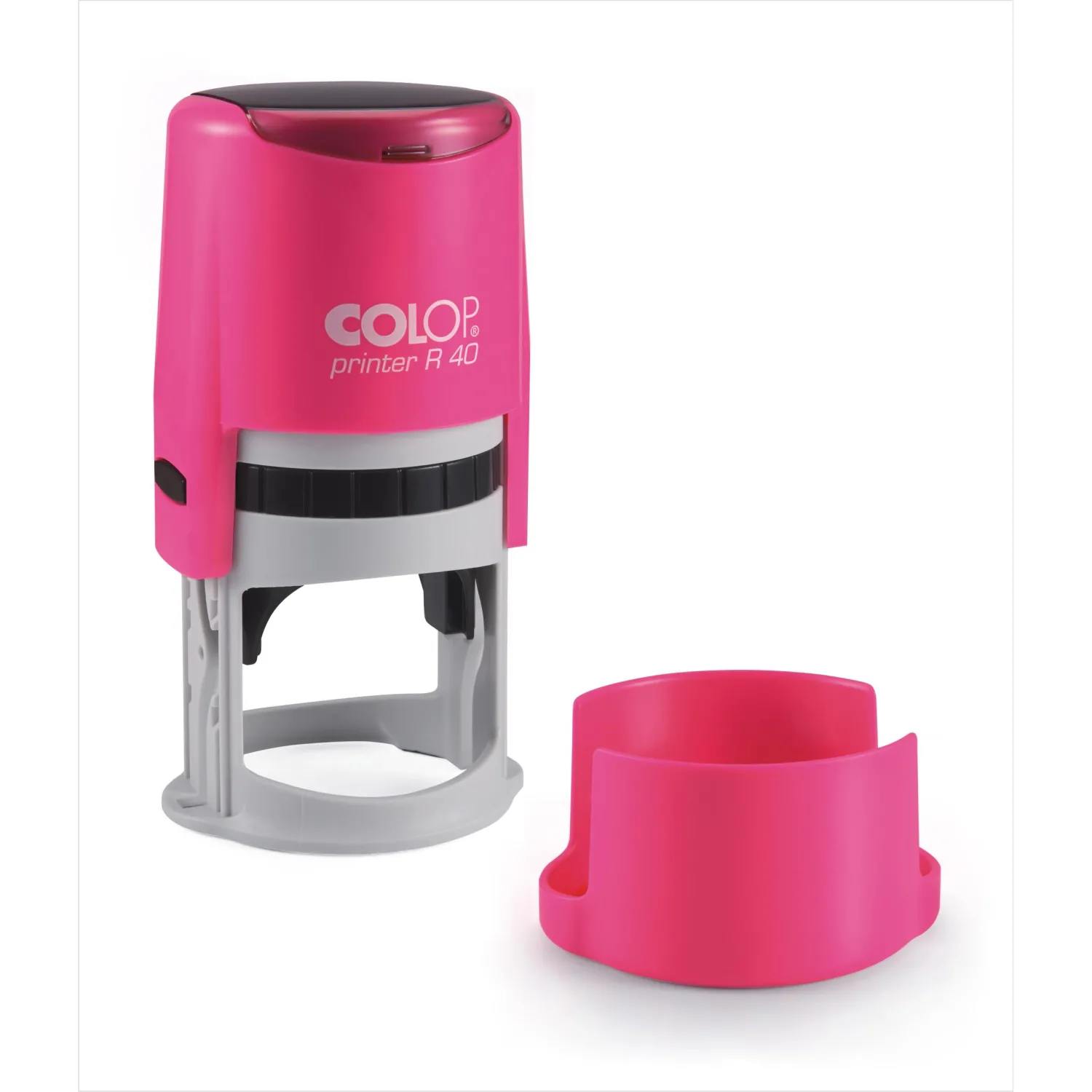 Оснастка для печати круг.с крышкой Pr. R40 розов. неон Colop Австрия - фото 2