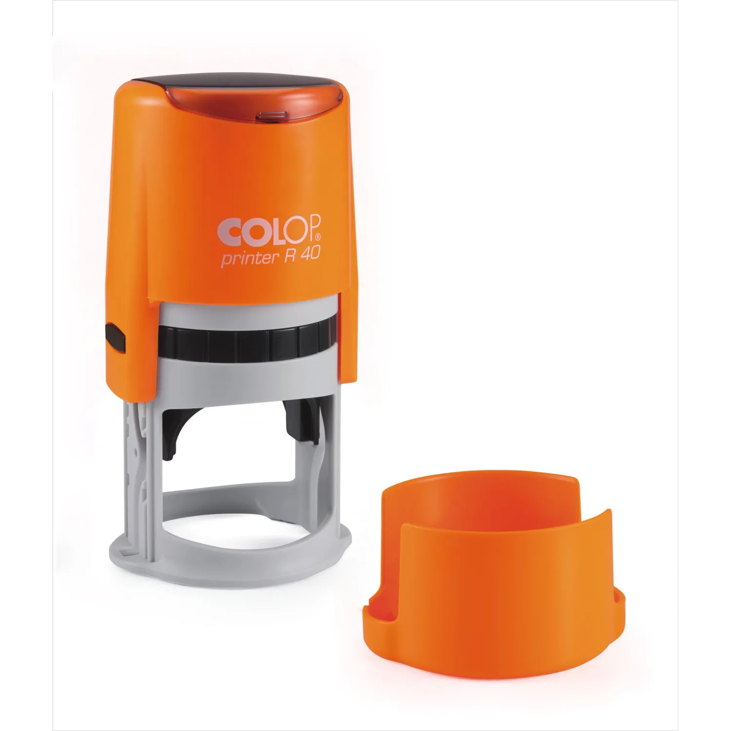 Оснастка для печати круг.с крышкой Pr. R40 оранж. неон Colop Австрия - фото 2