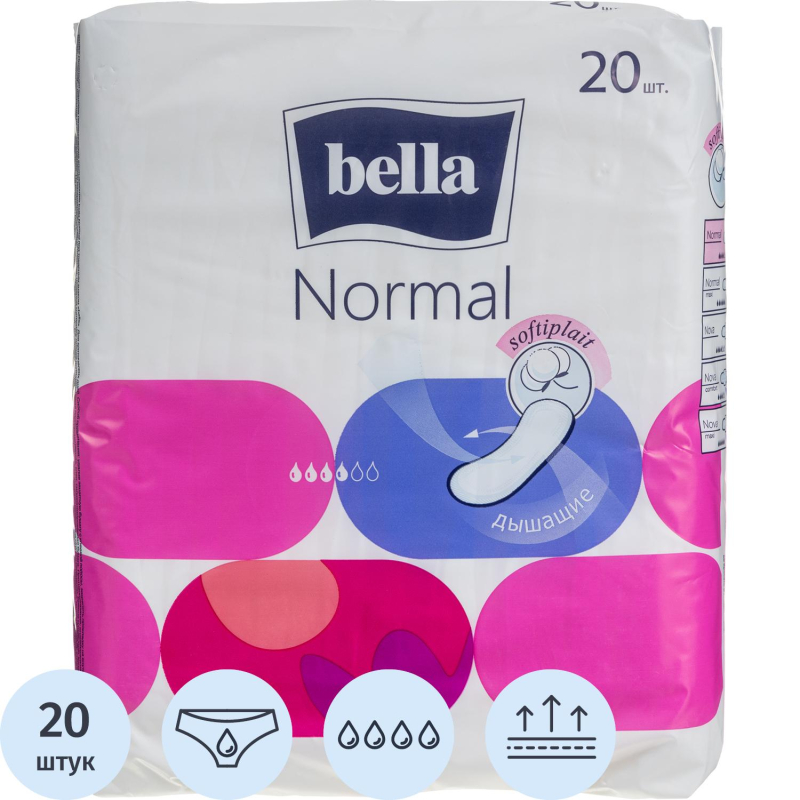 Прокладки женские гигиенические bella Normal, 20 шт./уп. - фото 1