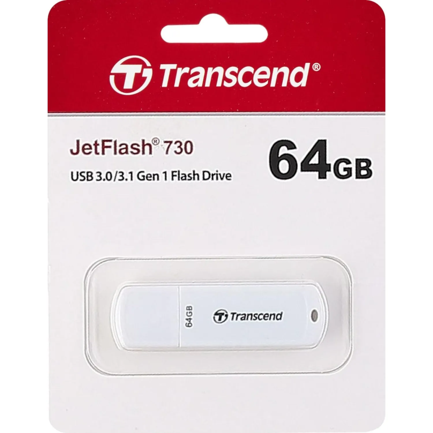 Флеш-память Transcend JetFlash 730, 64Gb, USB 3.1 G1, бел, TS64GJF730 - фото 3