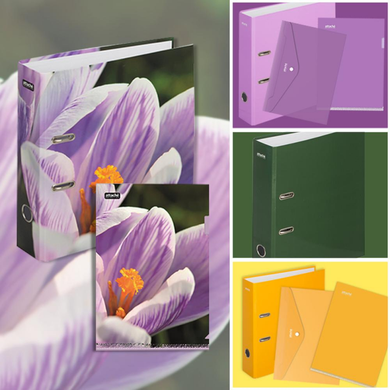Папка-регистратор AttacheSelectionCrocus,лам.карт,75мм,бум/лам.карт,зелен - фото 12