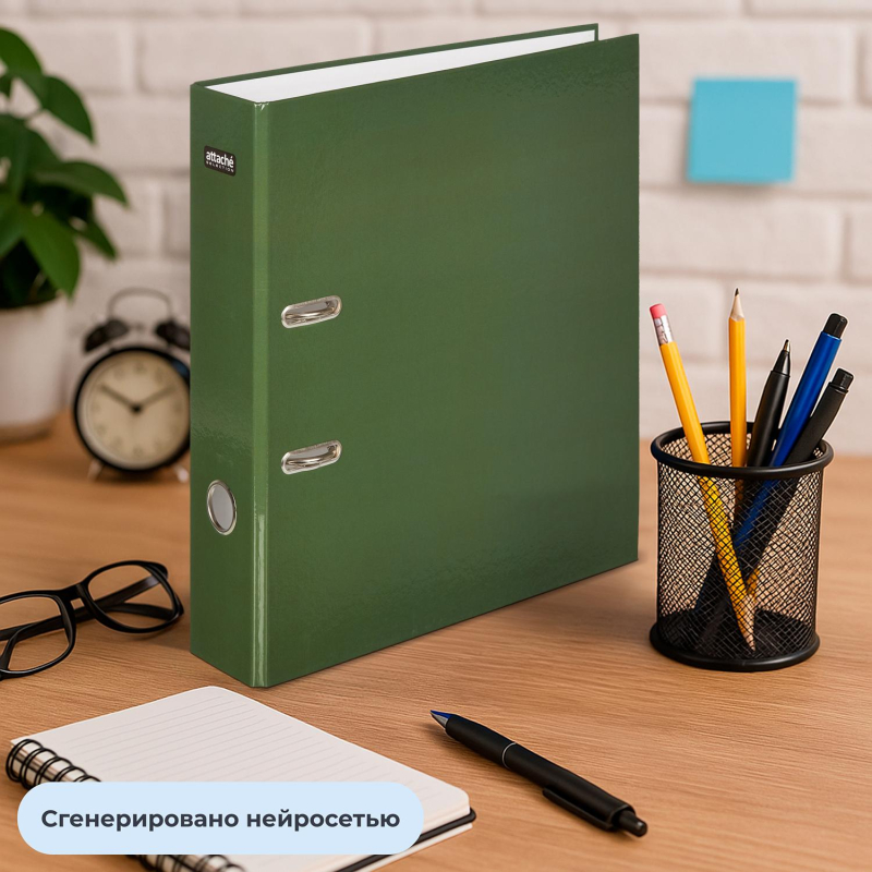 Папка-регистратор AttacheSelectionCrocus,лам.карт,75мм,бум/лам.карт,зелен - фото 13