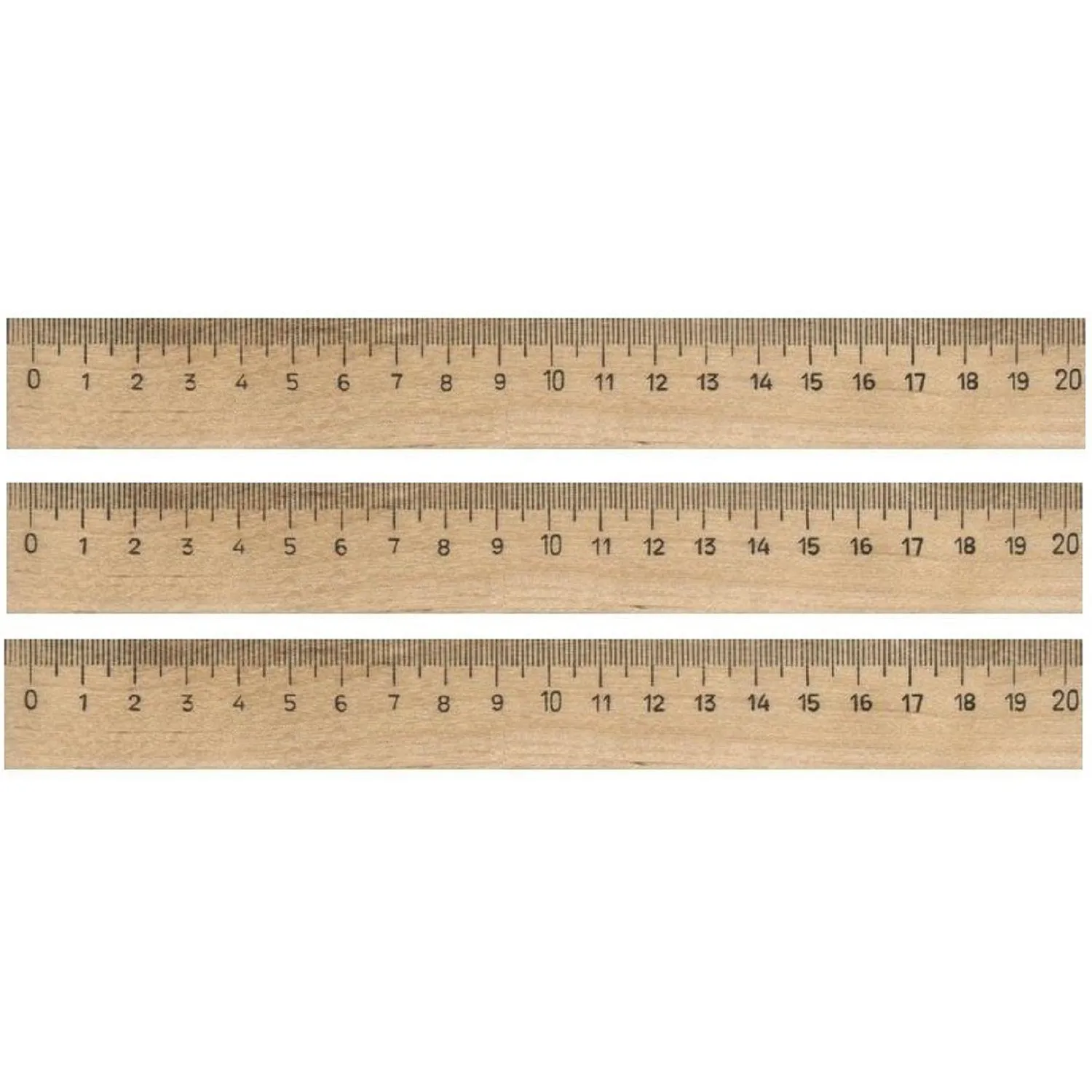 Линейка деревянная 20см 3шт/уп - фото 3