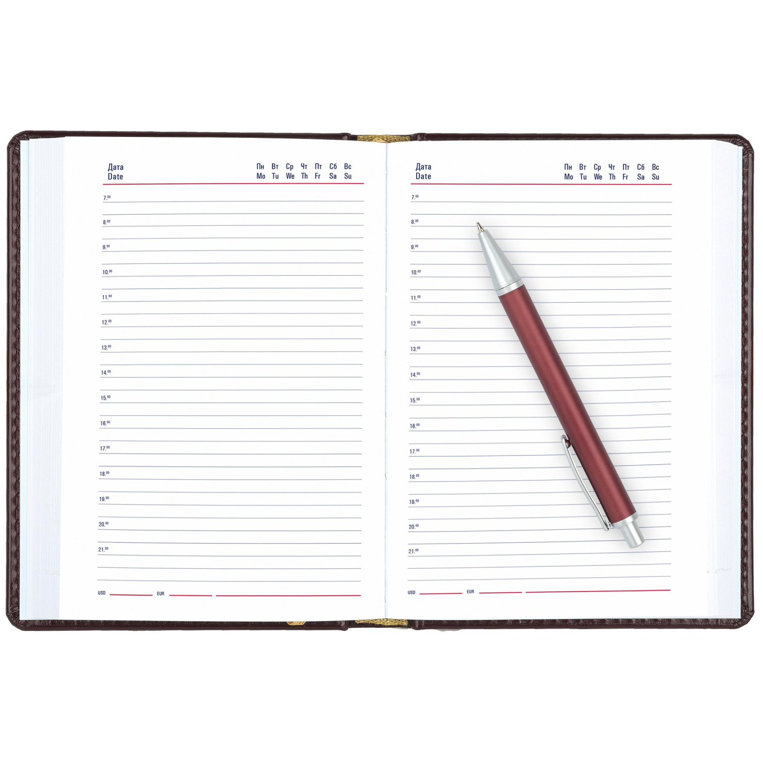 Ежедневник недатированный бордо,А5,142х210мм,176л,ATTACHE Каньон - фото 2