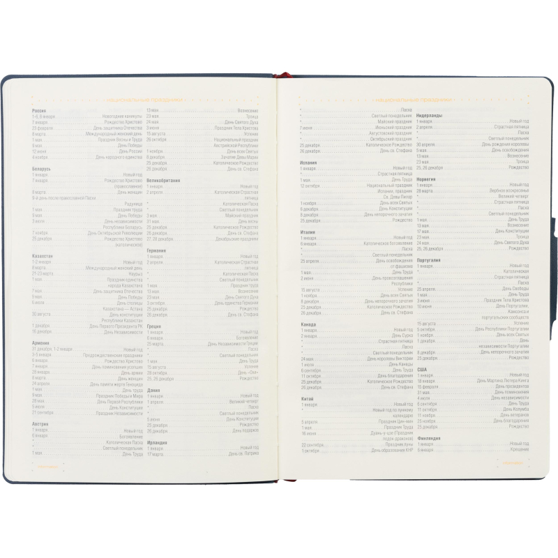 Ежедневник недатированный А5, Primavera синий, 136л. 3-536/01 - фото 8