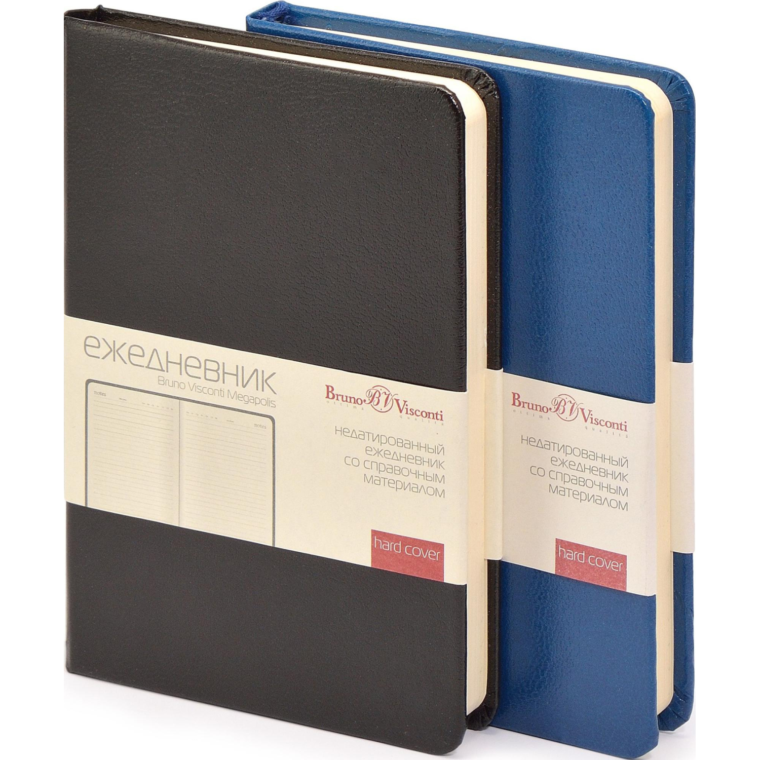 Ежедневник недатированный черный, А6,87х130,100л, Br.V.MEGAPOLIS 3-283/02 - фото 3