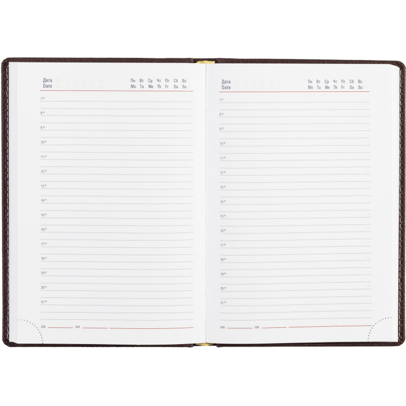 Ежедневник недатированный А5,142x210мм,176л,бордо АТТАСНЕ Bizon - фото 13