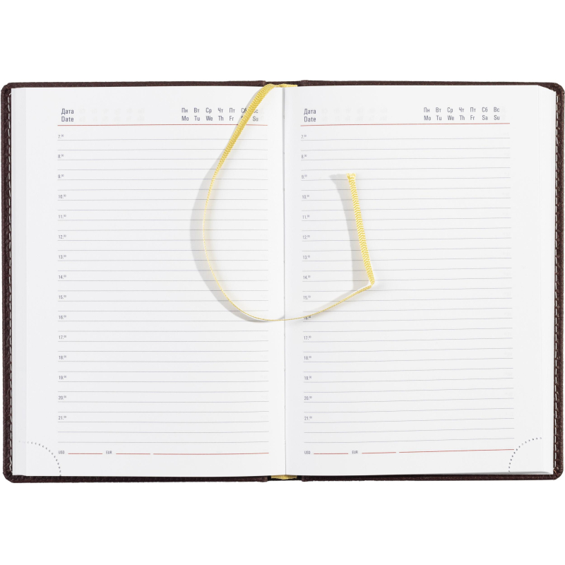Ежедневник недатированный А5,142x210мм,176л,бордо АТТАСНЕ Bizon - фото 14