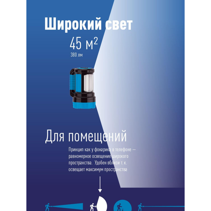 Фонарь ручной светодиодный аккум KOSMOS PREMIUM 9107WUSB 7WLED 220V/12VUSB - фото 6