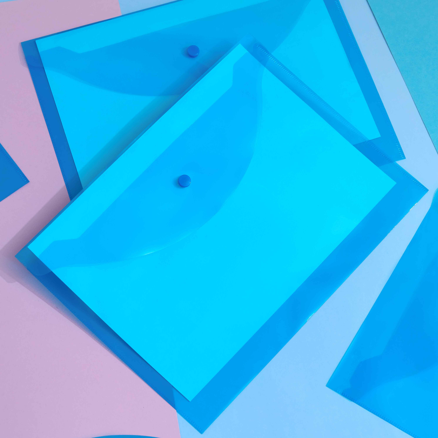 Папка-конверт на кнопке КНК 120 синий прз. 10шт/уп Папка-конверт на кнопке КНК 120 синий прз. 10шт/уп - фото 3