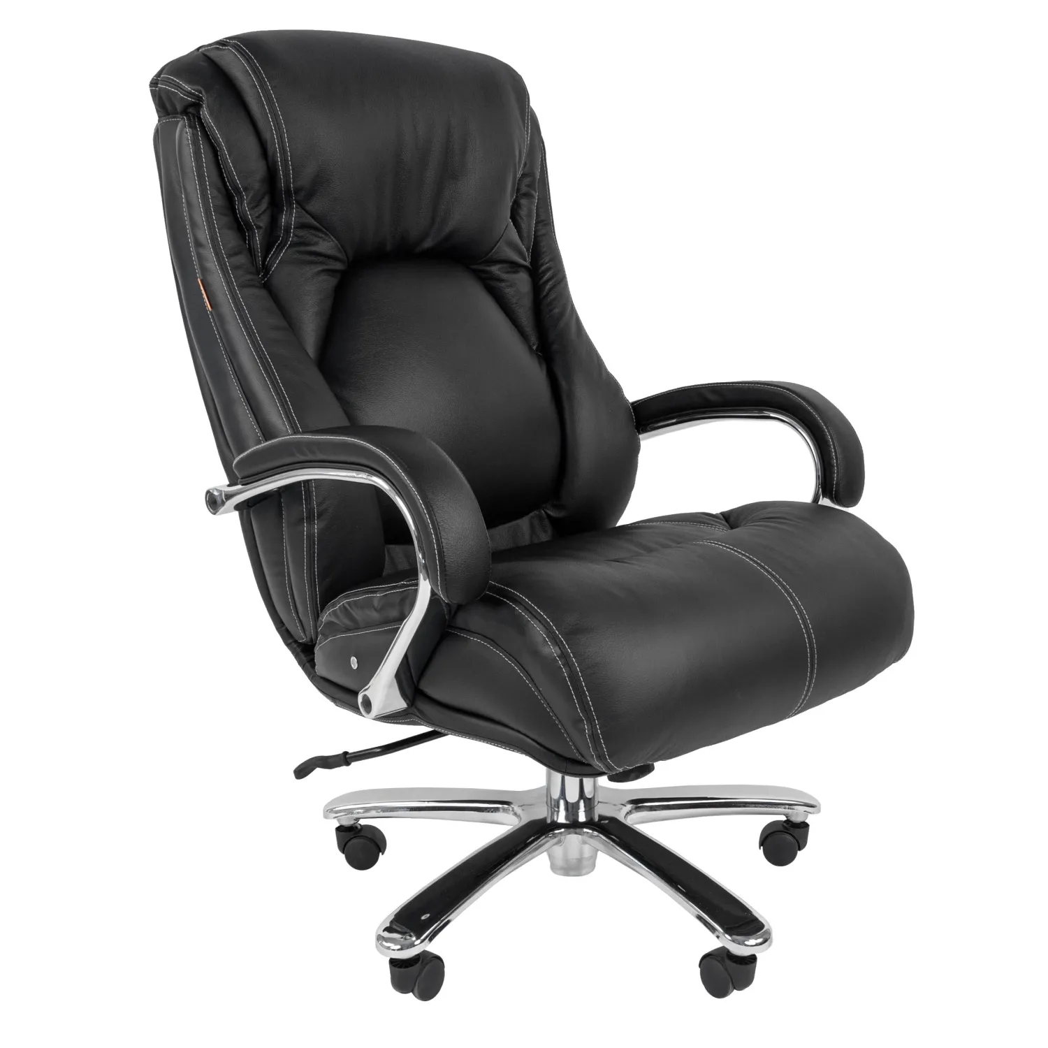 Кресло VT_CHAIRMAN 402 кожа черная, хром - фото 1