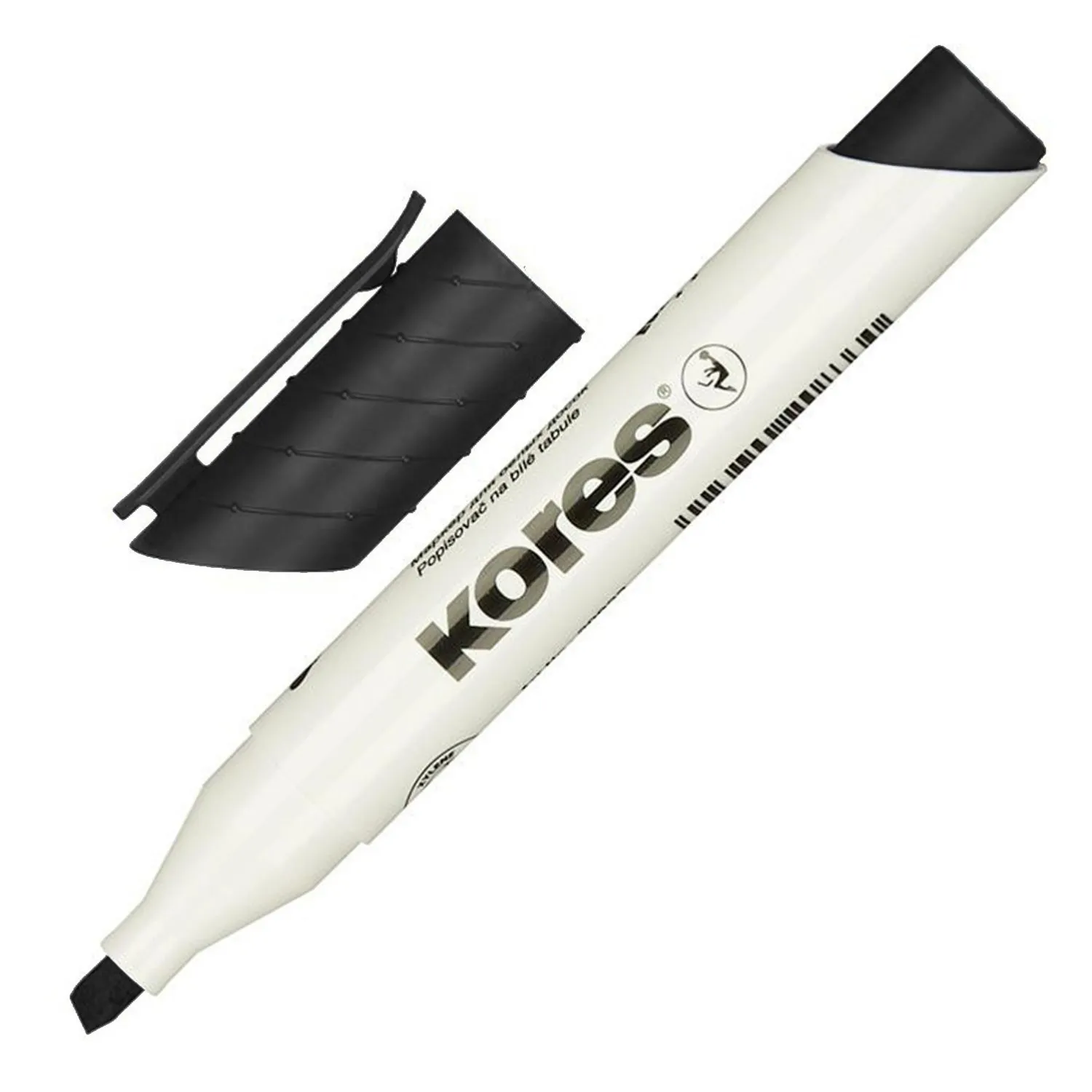 Маркер для белых досок KORES набор 4 цв. 3-5 мм скошенный наконечник 20845 - фото 3