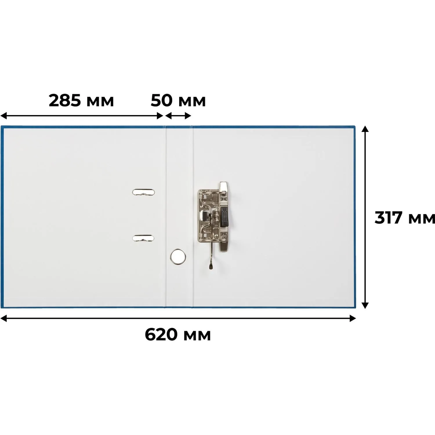 Папка-регистратор 50мм, 10шт/уп, cиний,ПБП1,карм.кор - фото 11