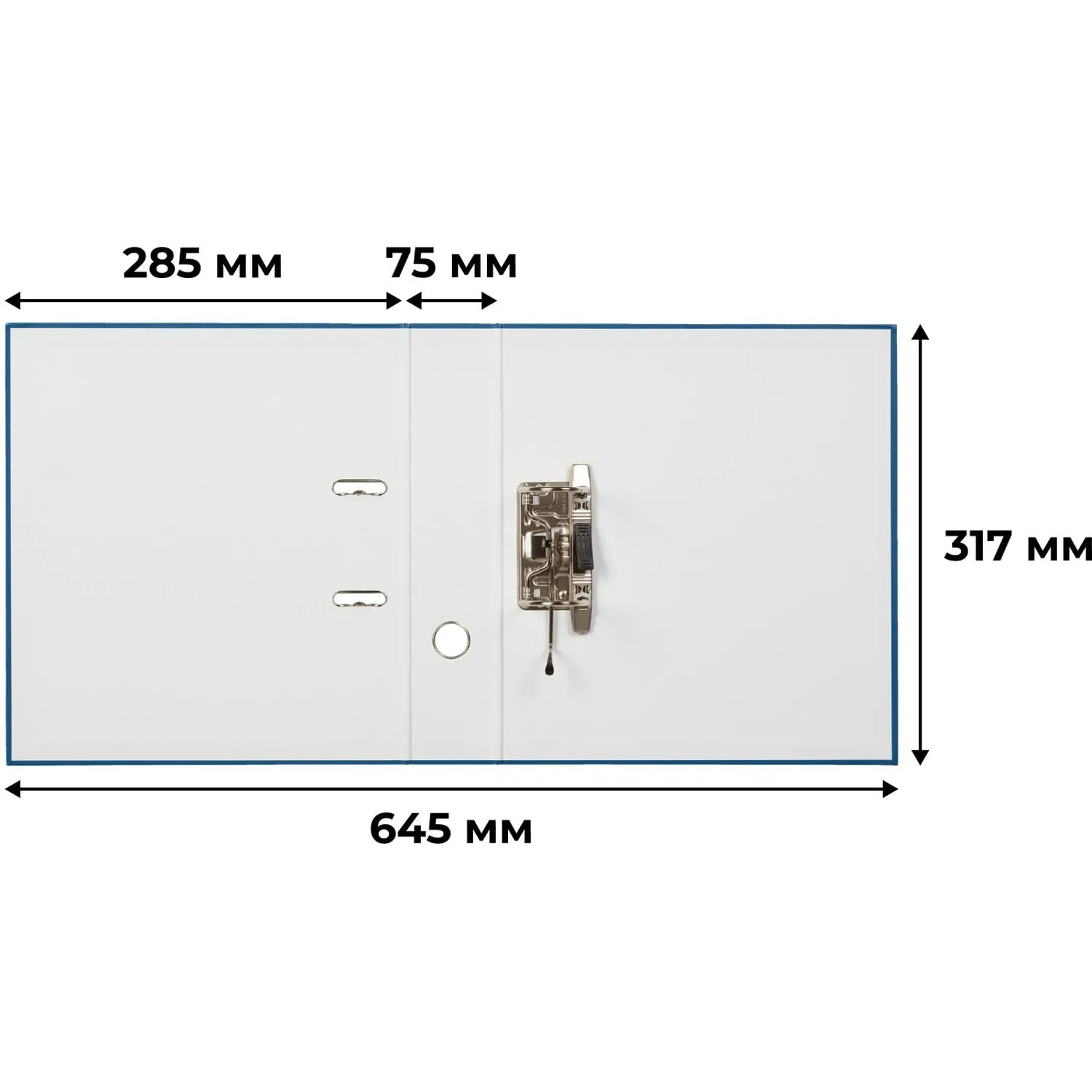 Папка-регистратор  75мм, 10шт/уп, cиний,ПБП1,карм.кор - фото 11