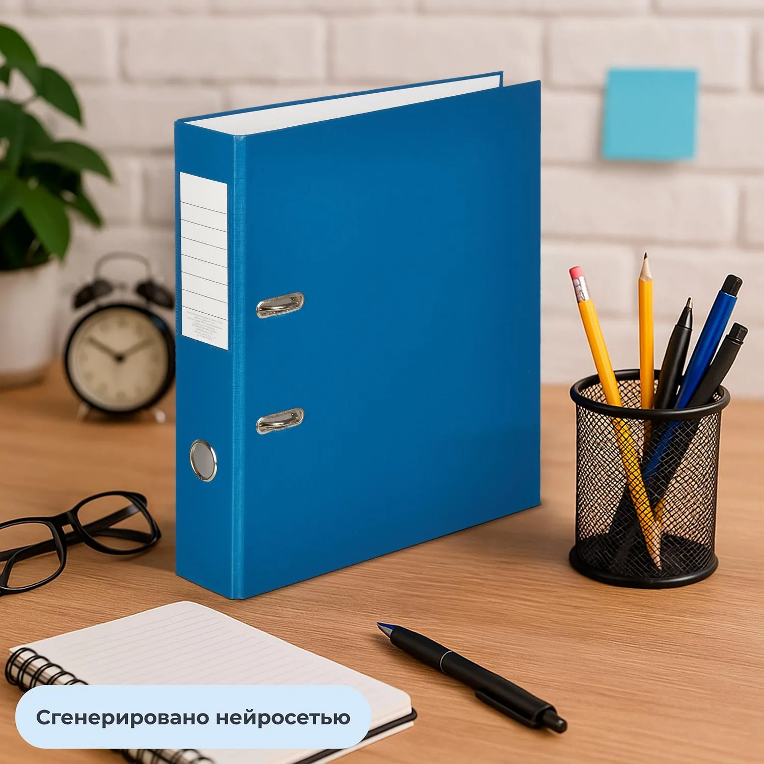 Папка-регистратор  75мм, 10шт/уп, cиний,ПБП1,карм.кор - фото 12