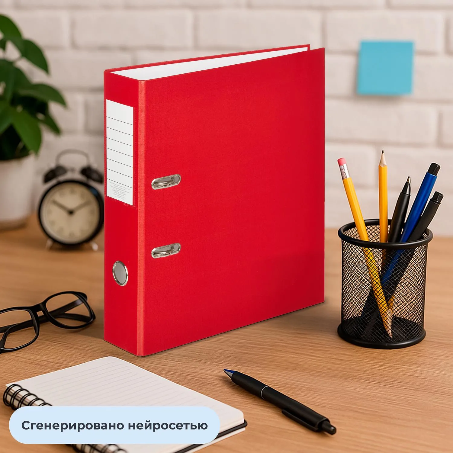 Папка-регистратор  75мм, 10шт/уп, красный,ПБП1,карм.кор - фото 13