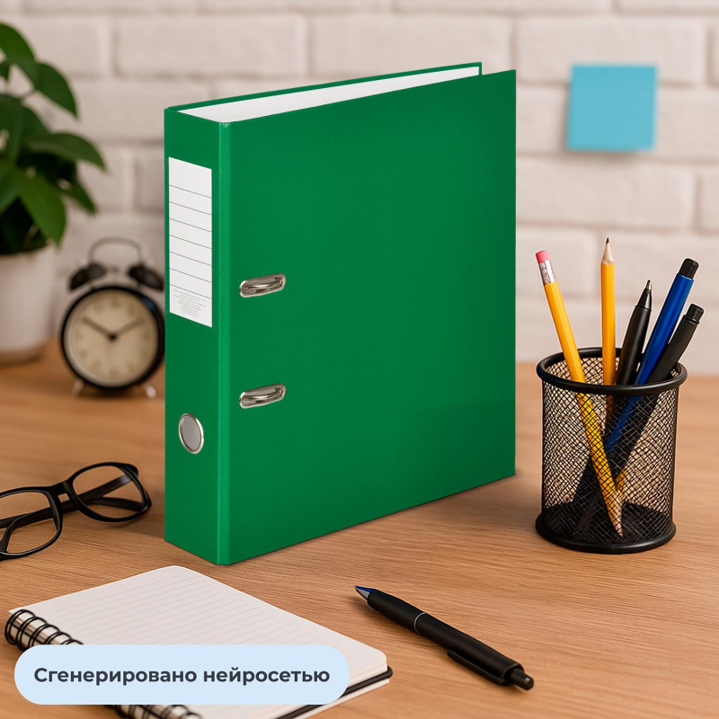 Папка-регистратор Attache Economy, 75мм, 10шт/уп, зеленый,ПБП1,карм.кор - фото 13