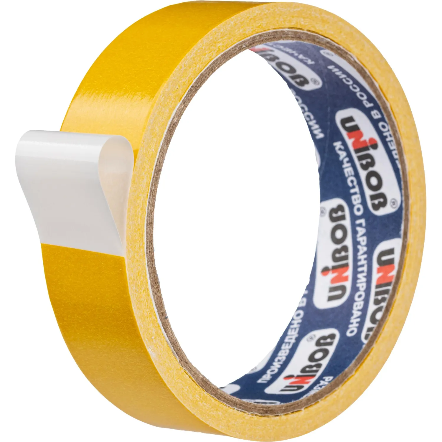 Клейкая лента двухсторонняя  UNIBOB 25мм х 10м (полипропилен) - фото 4