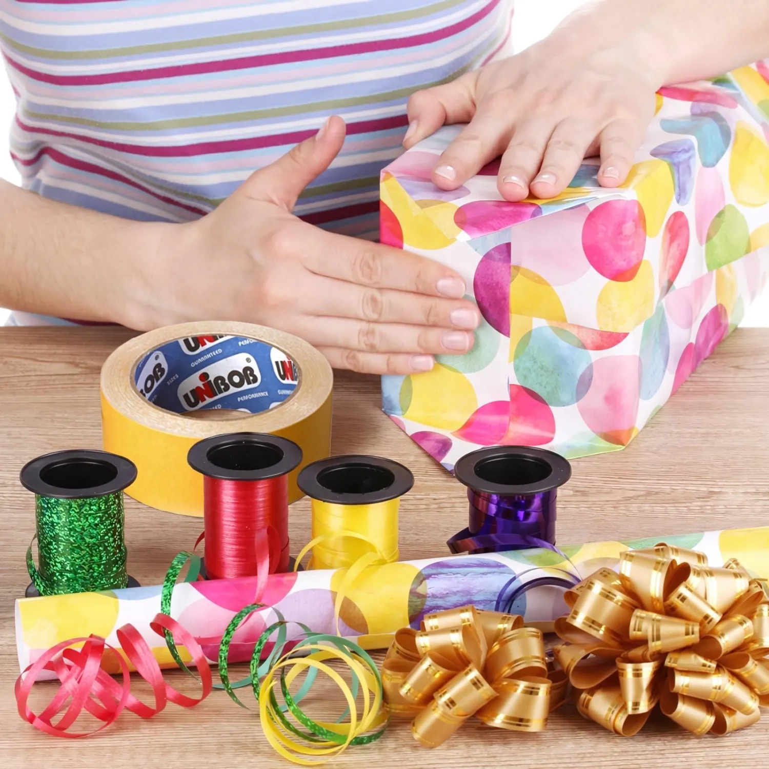 Клейкая лента двухсторонняя UNIBOB 50мм х 25м (полипропилен) - фото 4