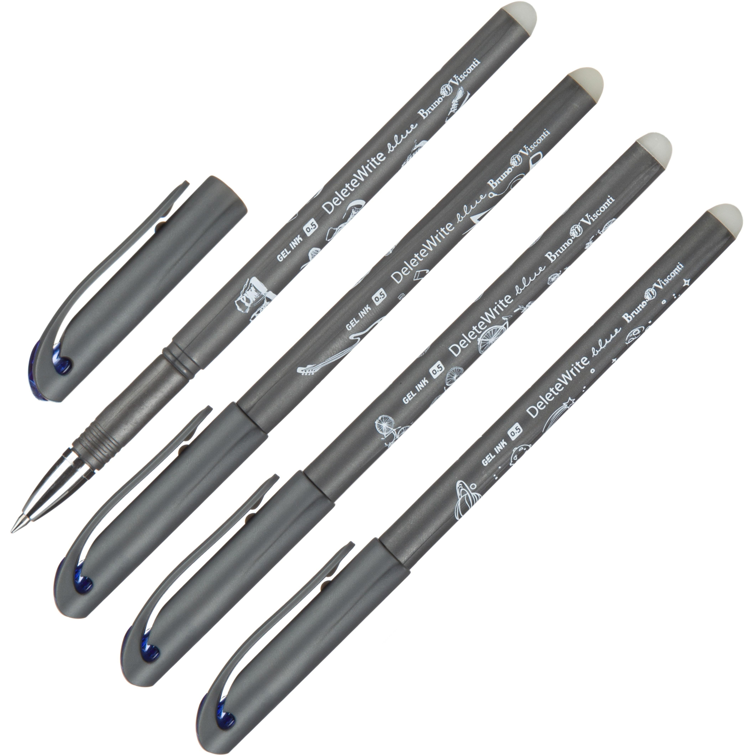 Ручка гелевая DeleteWrite Art.Boys пиши-стирай 0,5мм в ассортименте 20-0234 - фото 2