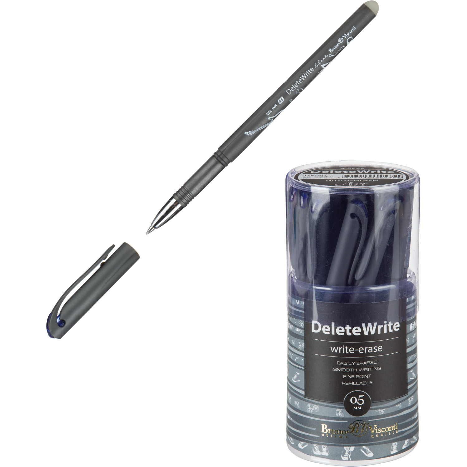 Ручка гелевая DeleteWrite Art.Boys пиши-стирай 0,5мм в ассортименте 20-0234 - фото 7