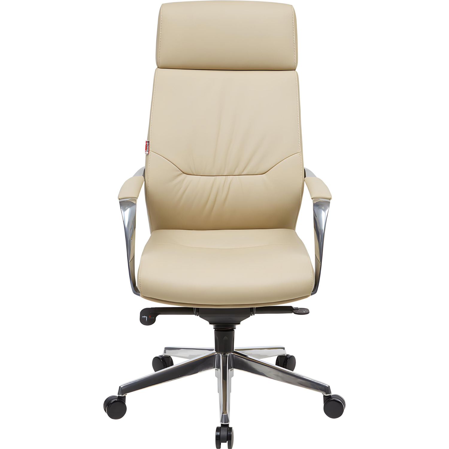 Кресло BN_Fc_EChair-570 МL кожа бежевая, хром - фото 2
