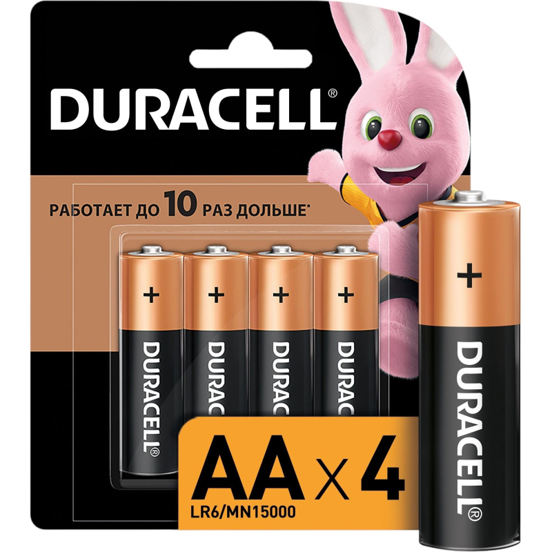 Батарейка DURACELL BASIC АА/LR6-4BL - фото 1