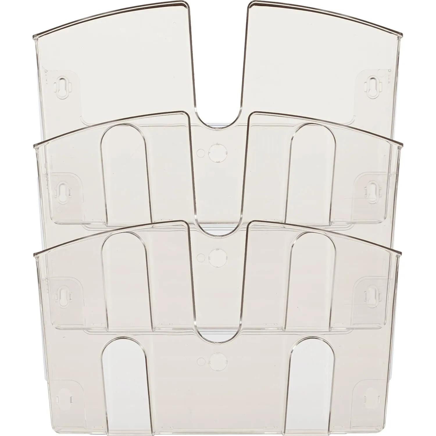 Лоток настенный Attache 3 отделения А4 горизонтальные дымчатый - фото 2