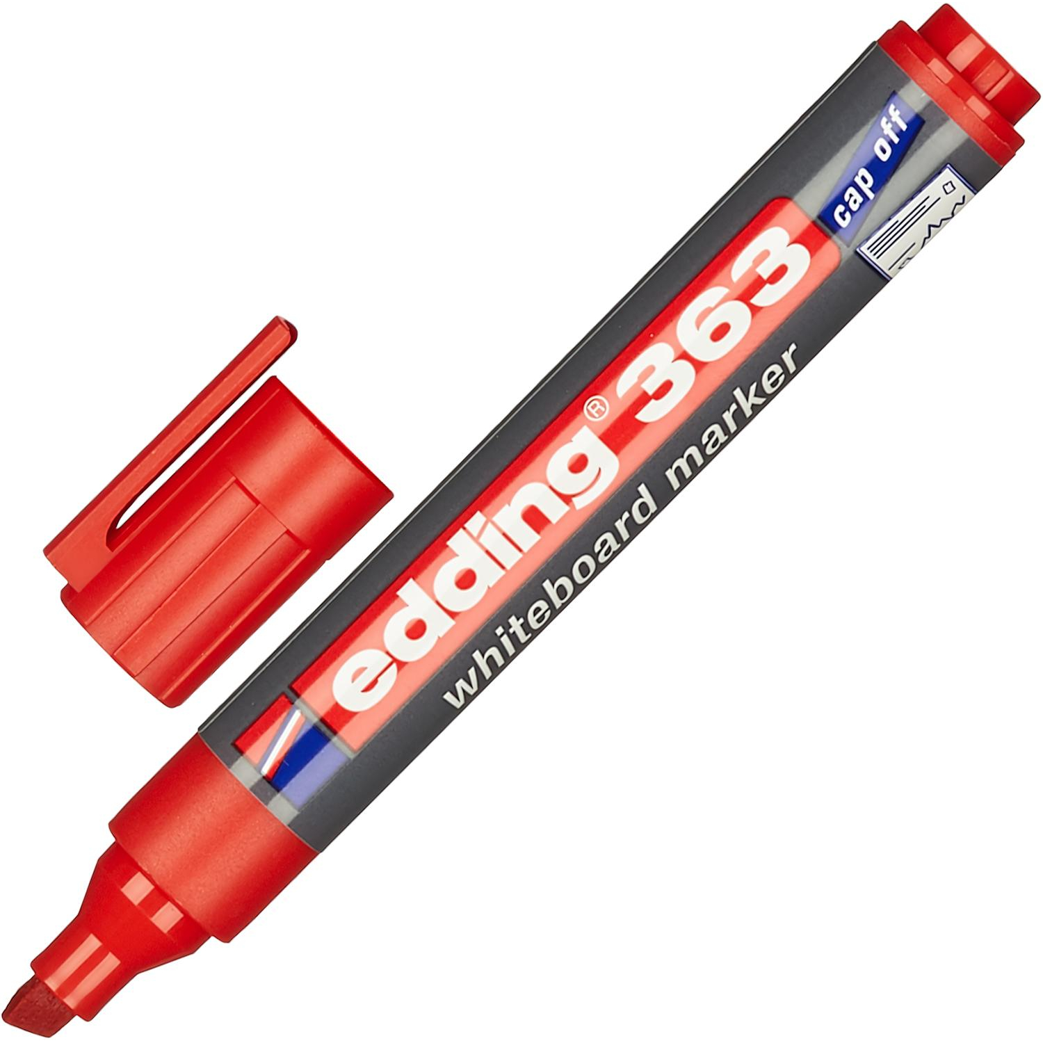 Набор маркеров для белых досок EDDING 363/4S, 1-5мм, cap-off,скошен наб 4цв - фото 3