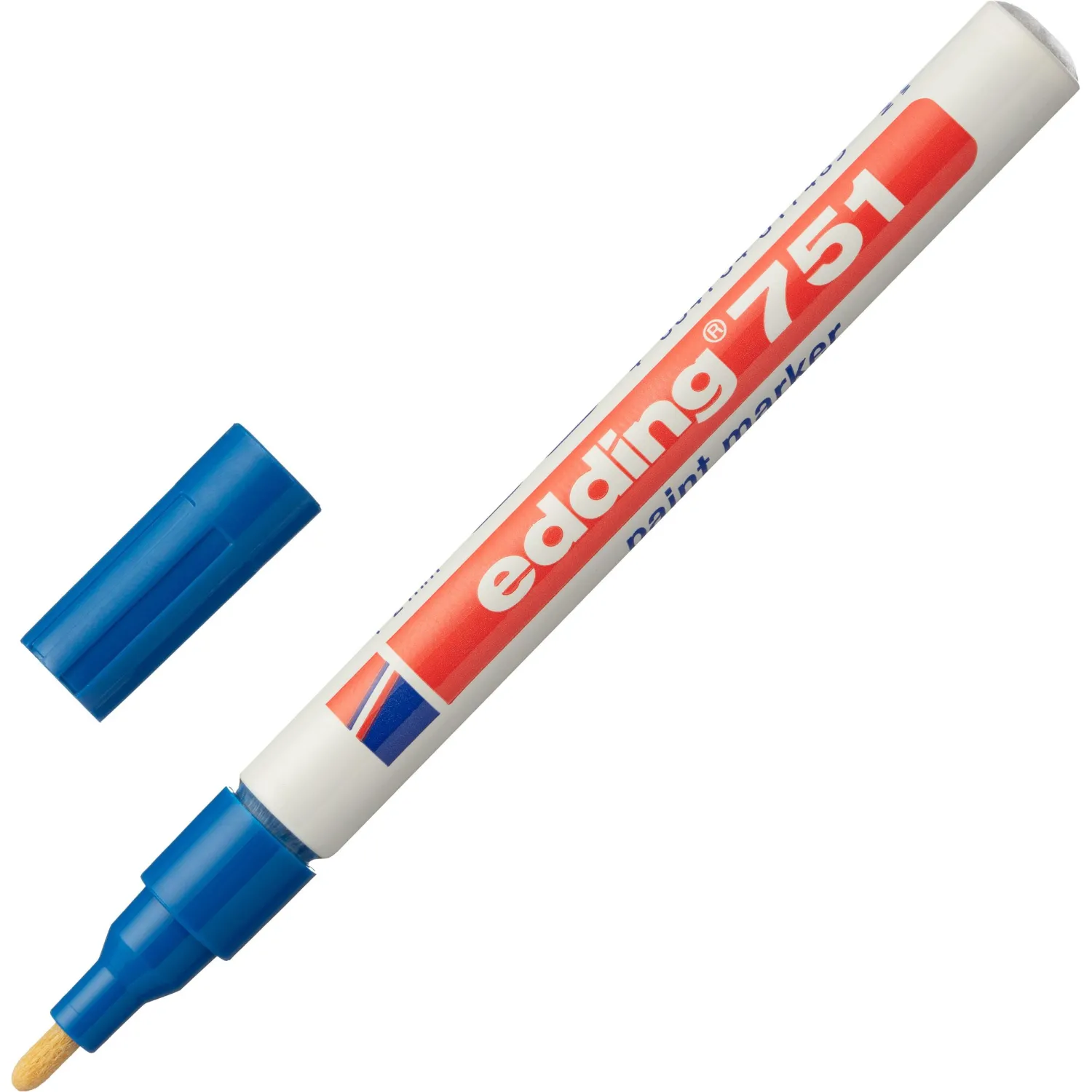 Маркер лаковый EDDING E-751/3 синий, 1-2мм, мет. корп - фото 1
