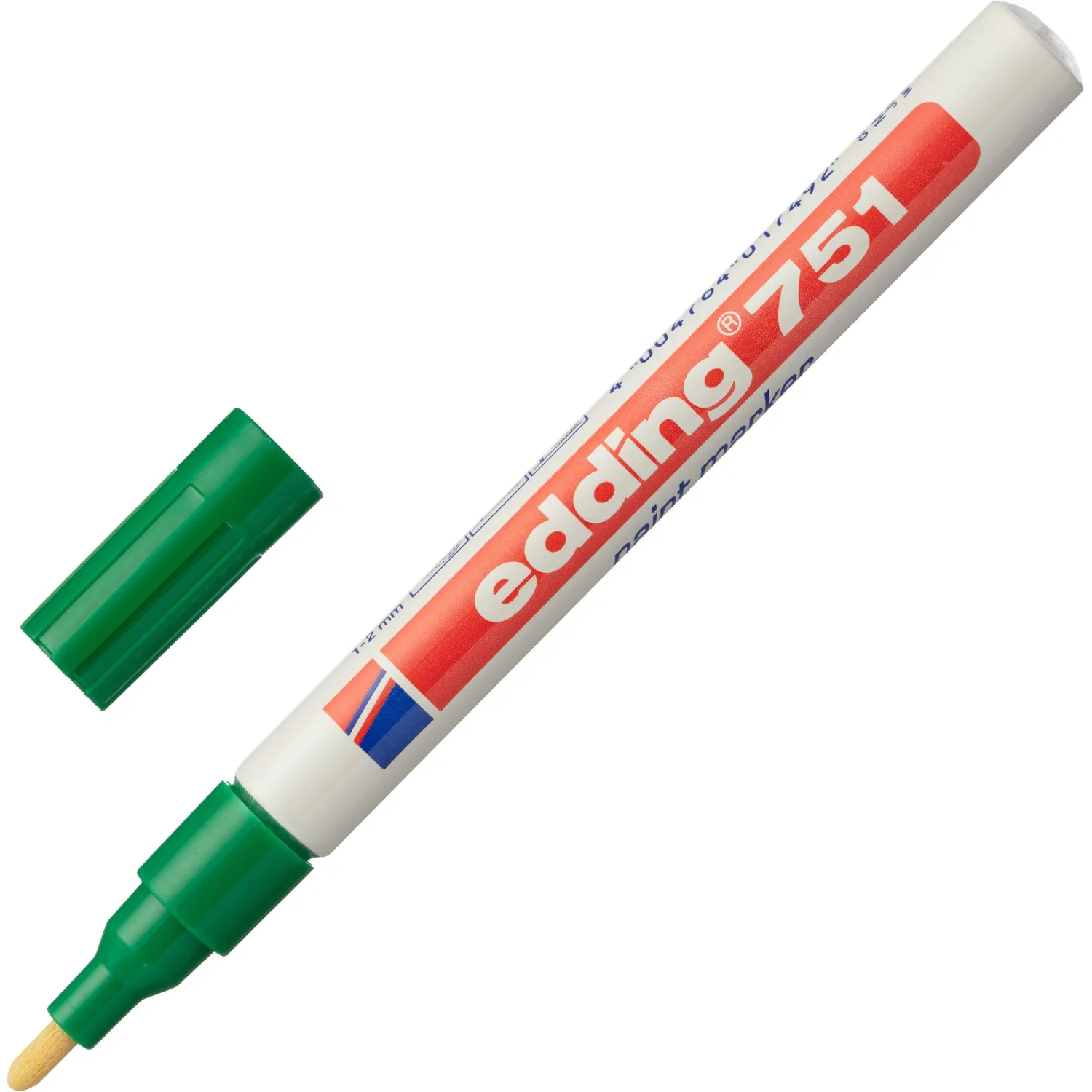 Маркер лаковый EDDING E-751/4 зеленый, 1-2мм, мет. корп - фото 1