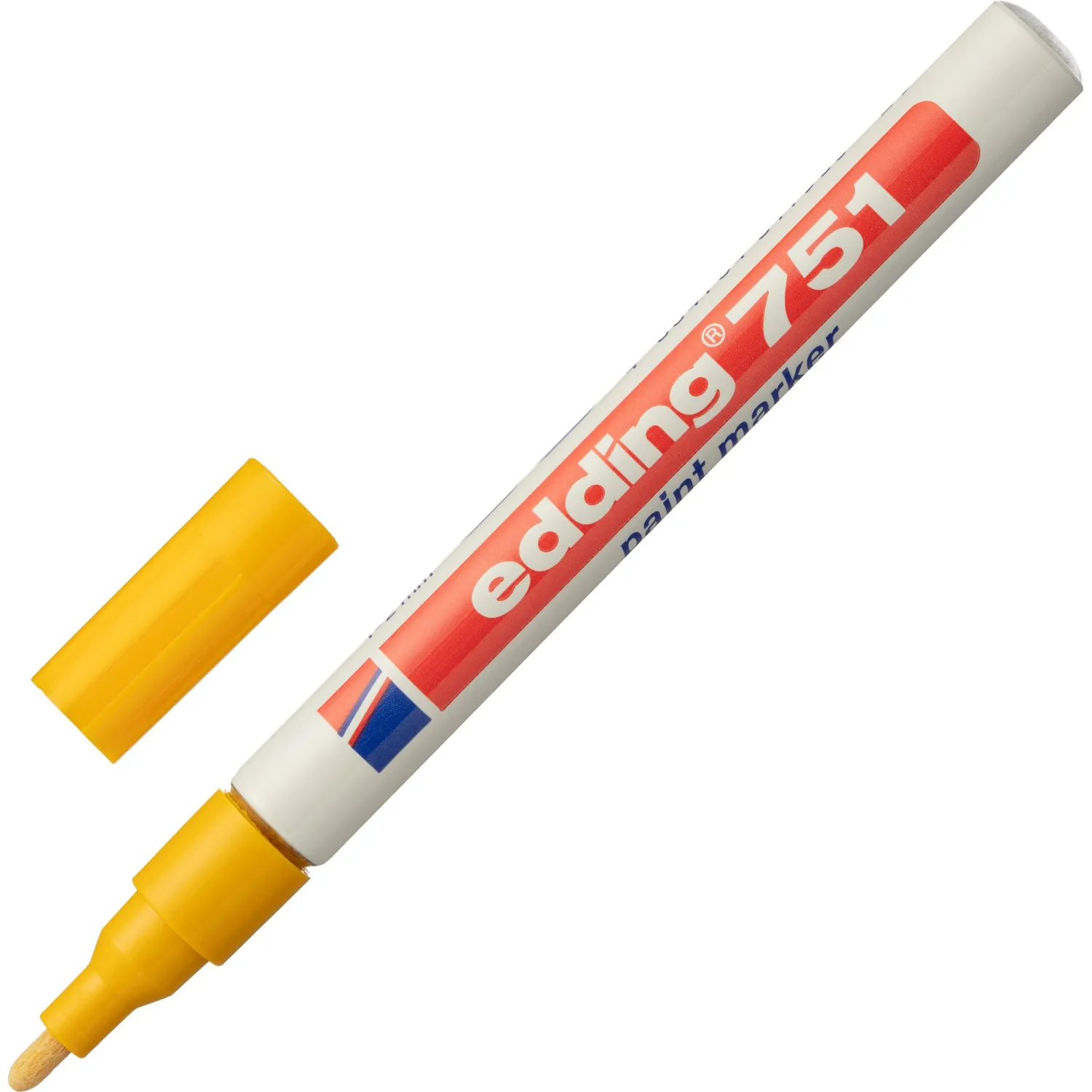 Маркер лаковый EDDING E-751/5 желтый, 1-2мм, мет. корп - фото 1