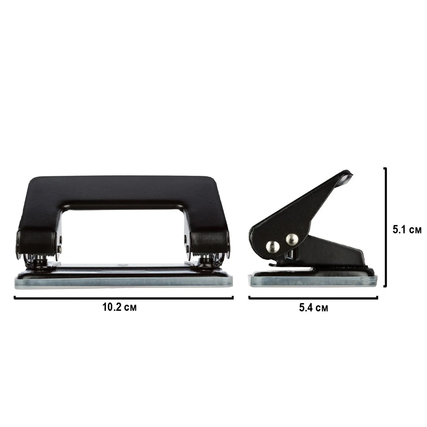 Дырокол до 10 листов, без линейки, цвет черный - фото 7