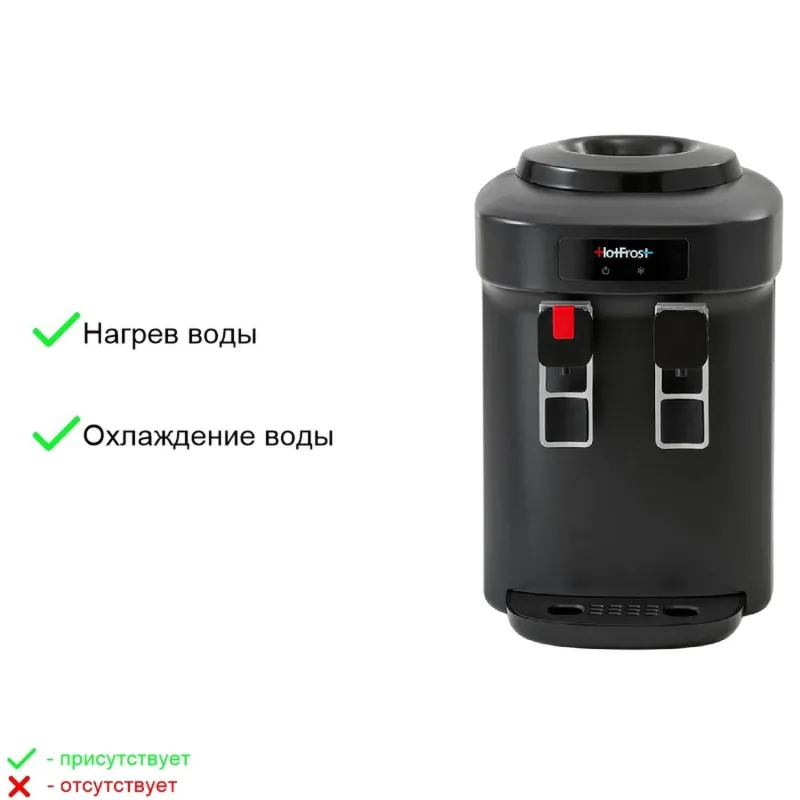 Кулер для воды HotFrost D65EN чёрный, электронное охлаждение, настольный - фото 6