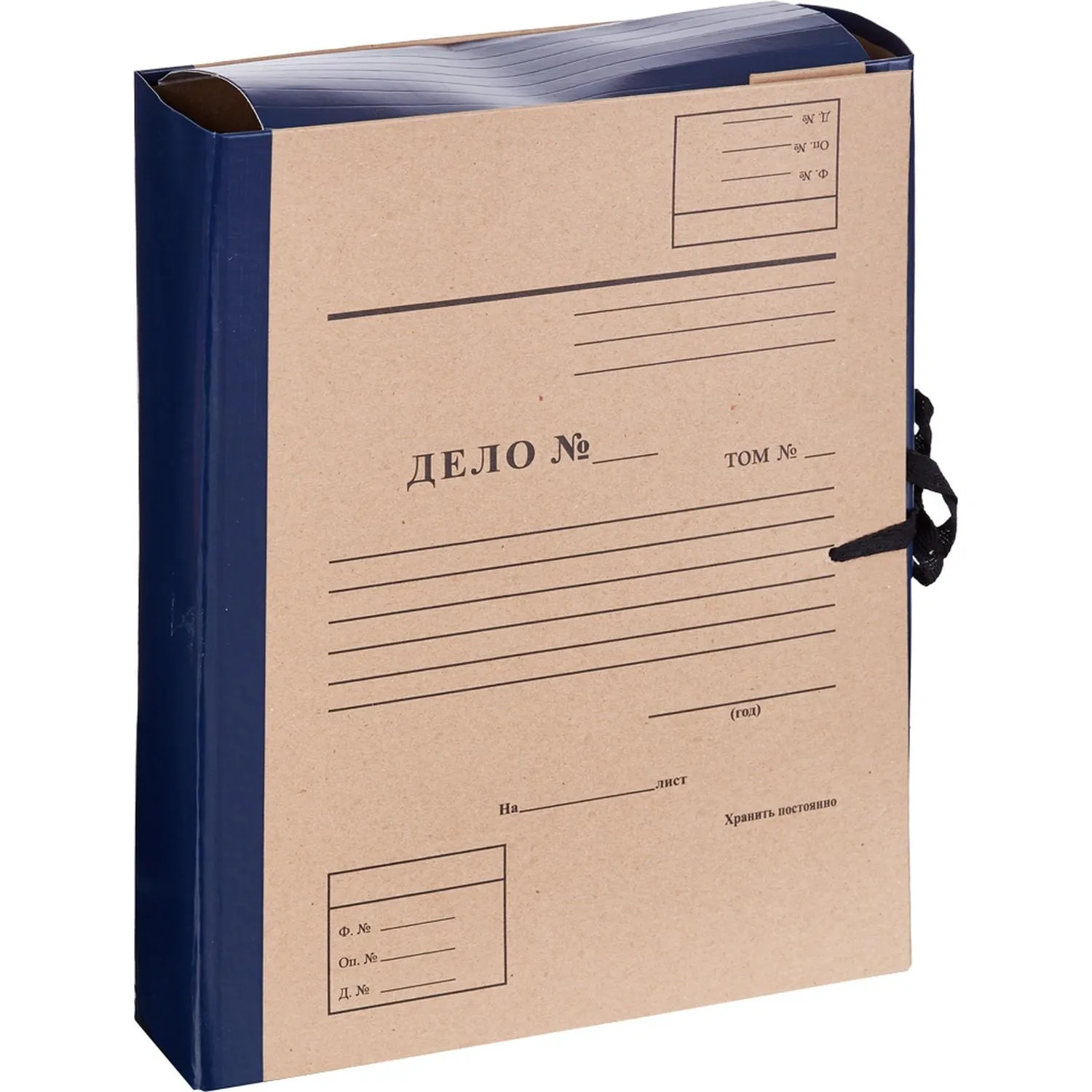 Папка архивная  Дело  крафт/бумвинил 8см 4 завязки - фото 2